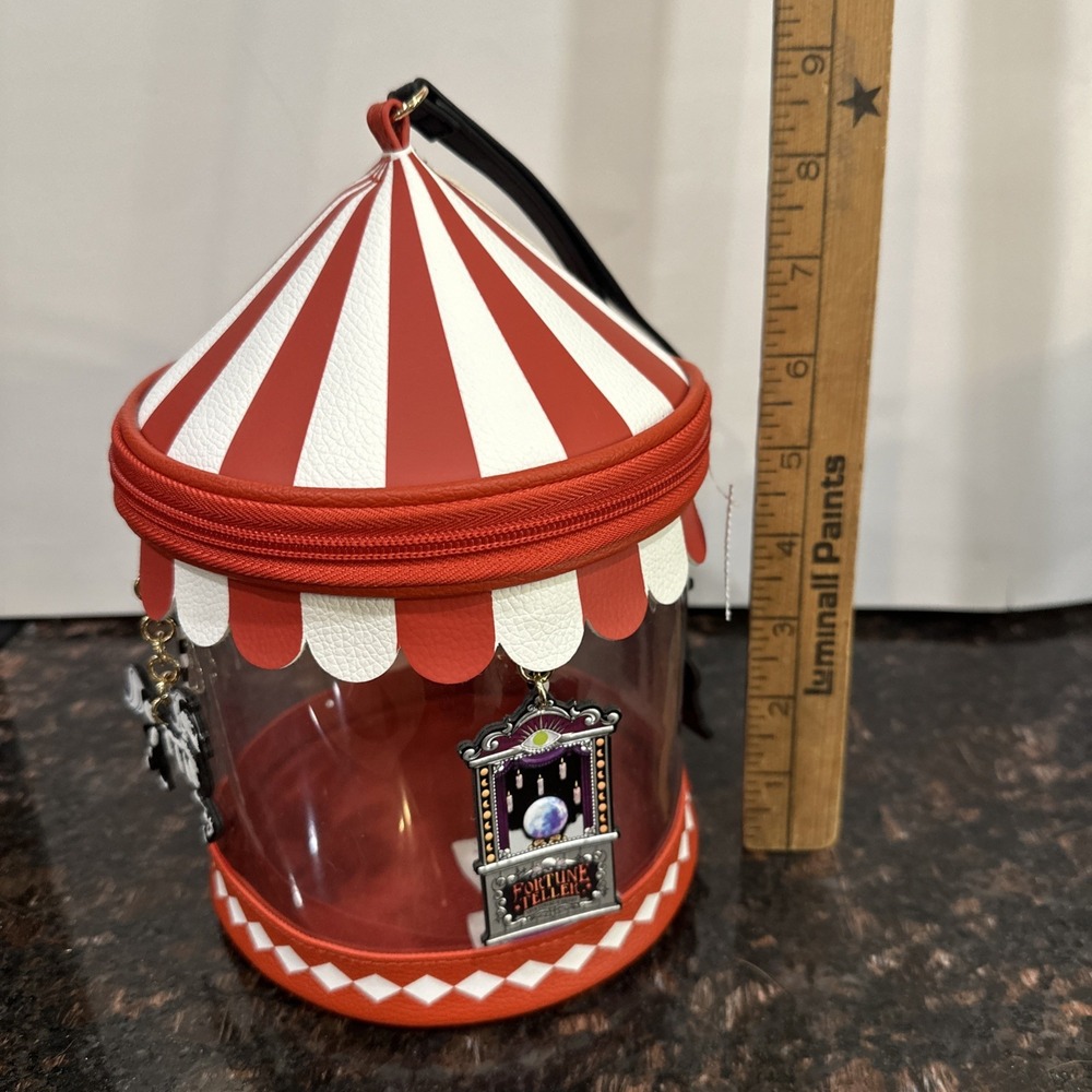 Bath & Body Works Halloween 2026 CAROUSEL TENT Wristlet Clear Purse Zip Bag NWT - Picture 8 of 9